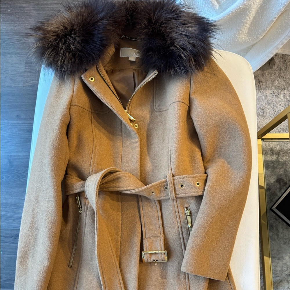 Michael Kors - Camel Coat - Removable Fur Collar